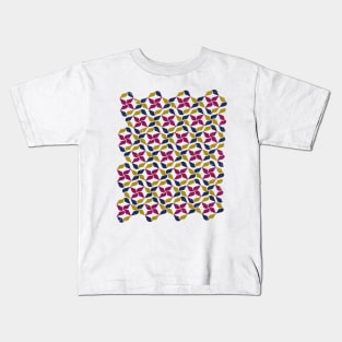 Geometric Floral Repeating Shapes Kids T-Shirt